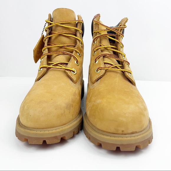 Timberland Junior Premium 6” Waterproof Boot Wheat Nubuck Size 5.5 - Picture 2 of 8